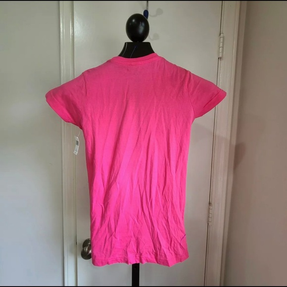 NWT Disney Cruise Line Juniors Pink Stripped Tshirt Size Small - Picture 4 of 4